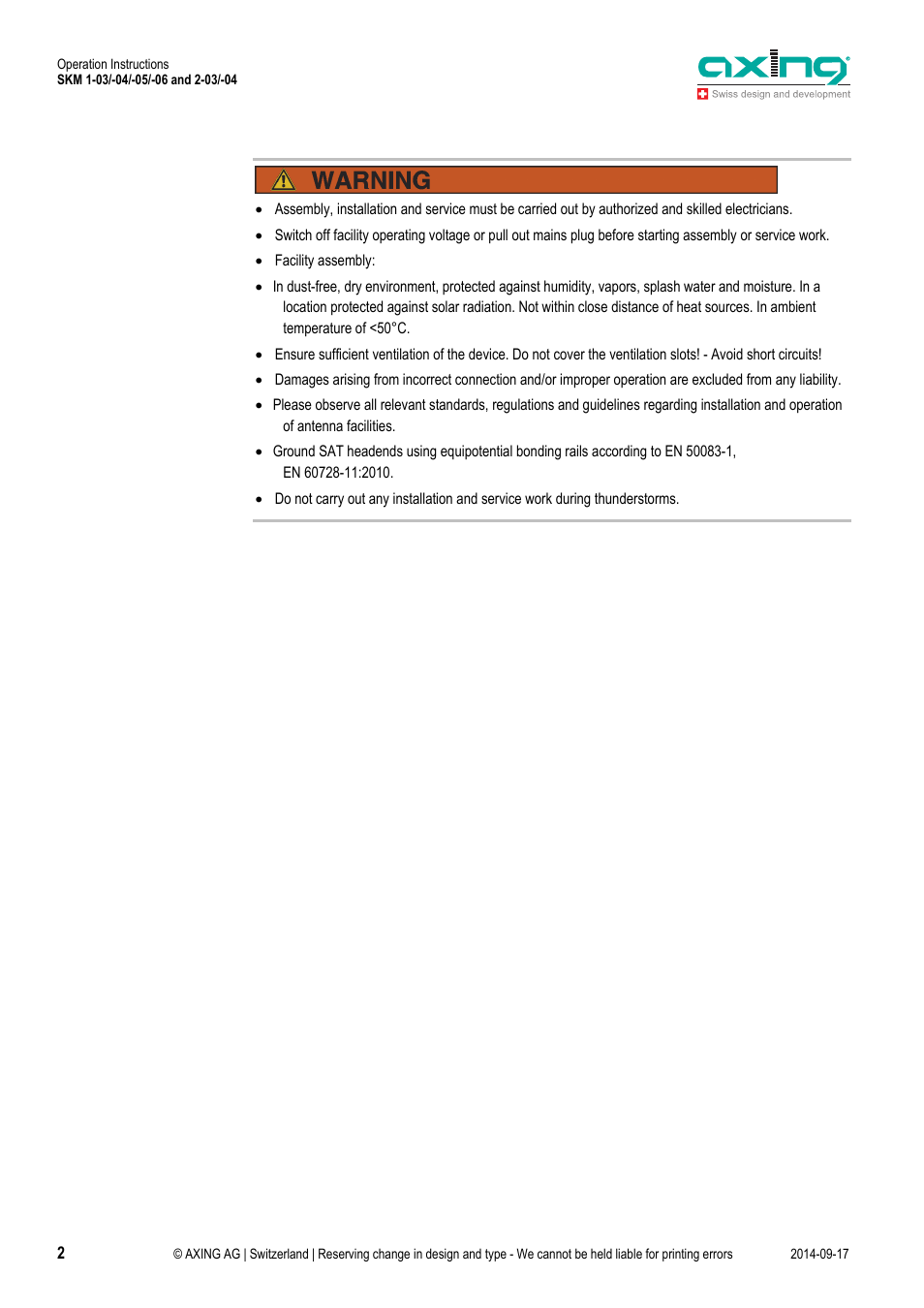 AXING SKM 1-03 User Manual | Page 2 / 20