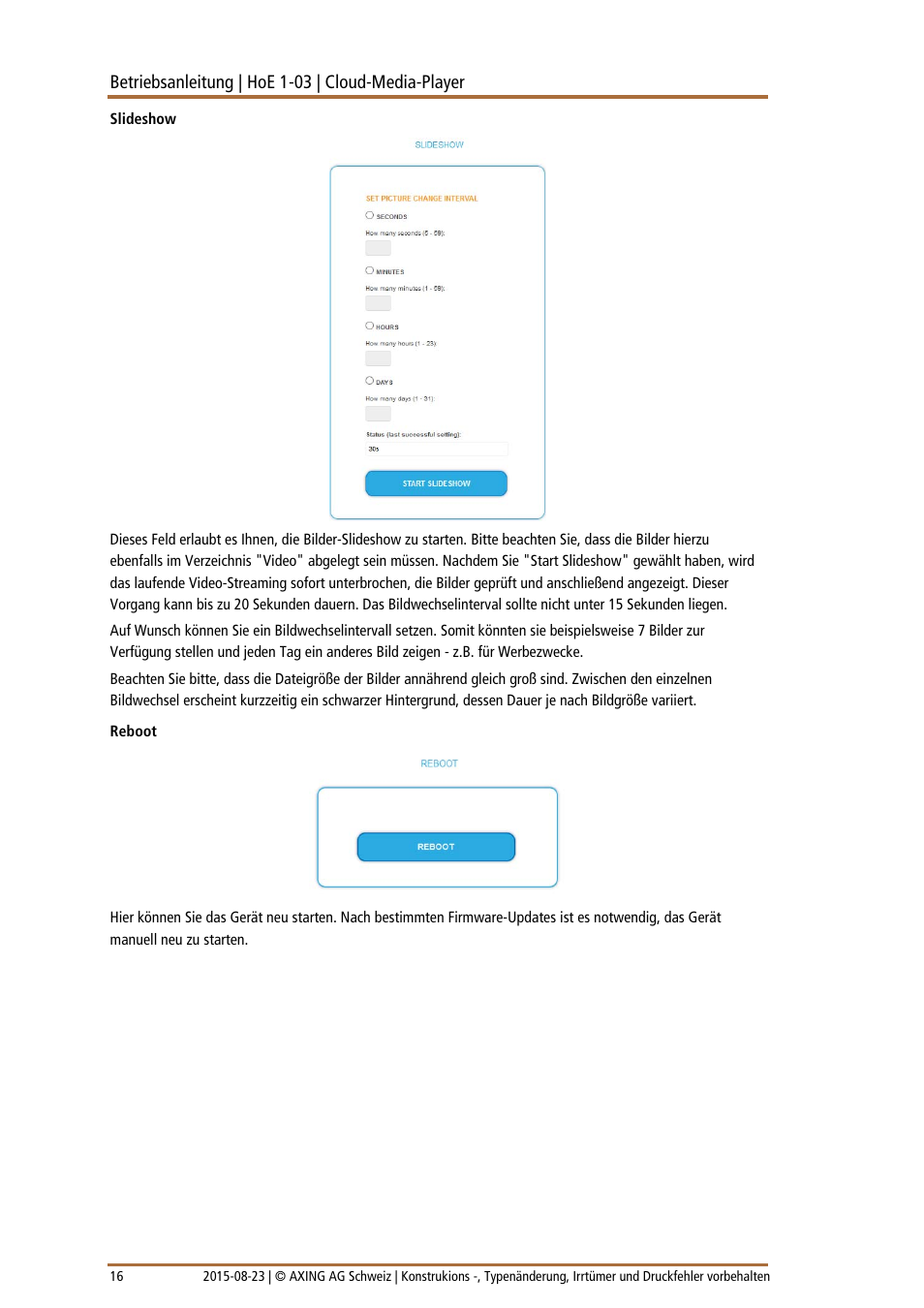 Betriebsanleitung | hoe 1-03 | cloud-media-player | AXING HoE 1-03 User Manual | Page 16 / 67