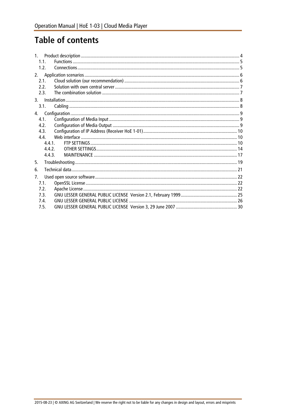 AXING HoE 1-03 User Manual | Page 36 / 67