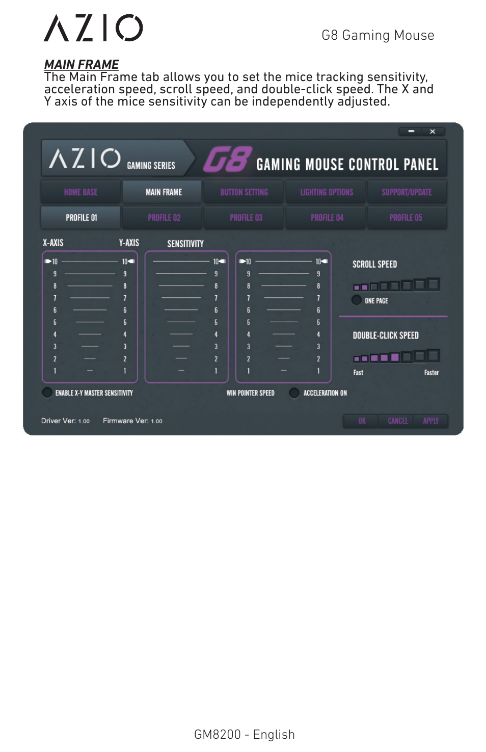 Azio G8 Laser Gaming Class Mouse (GM8200) User Manual | Page 5 / 10