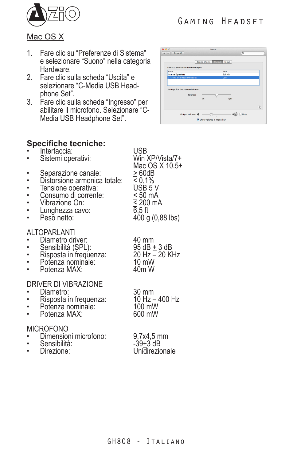 Gaming headset | Azio Levetron GH808 USB Gaming Headset (GH808) User Manual | Page 16 / 30