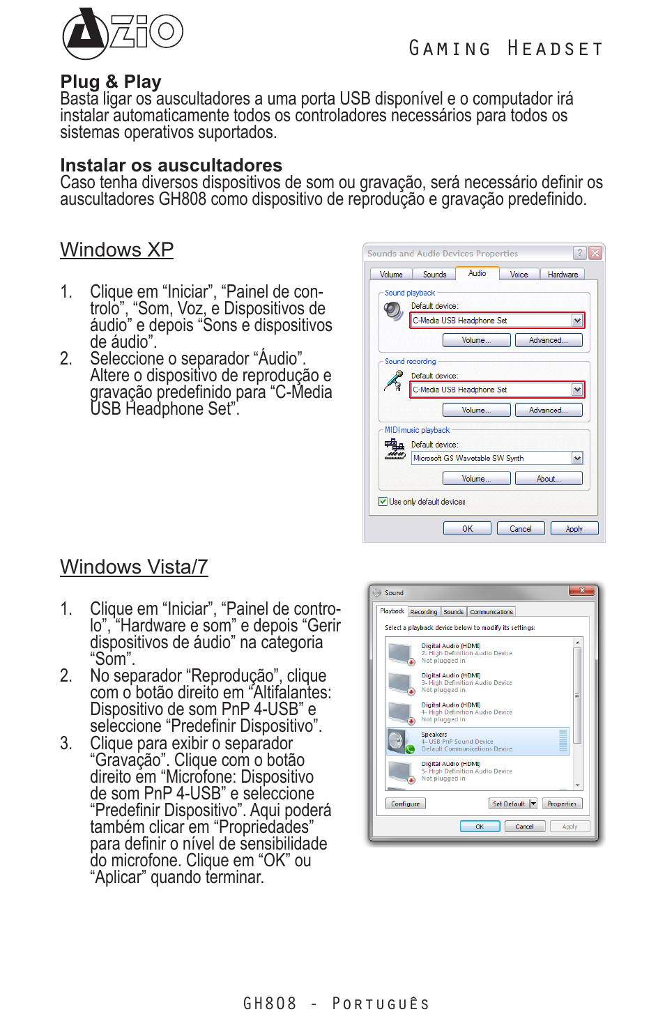 Gaming headset | Azio Levetron GH808 USB Gaming Headset (GH808) User Manual | Page 19 / 30