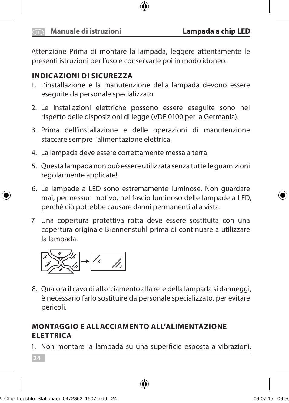 Brennenstuhl Chip LED Light L CN 110 IP65 10W 700lm Energy efficiency class A User Manual | Page 24 / 104