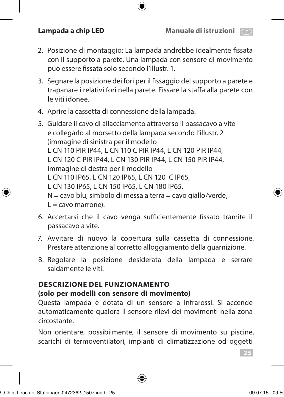 Brennenstuhl Chip LED Light L CN 110 IP65 10W 700lm Energy efficiency class A User Manual | Page 25 / 104