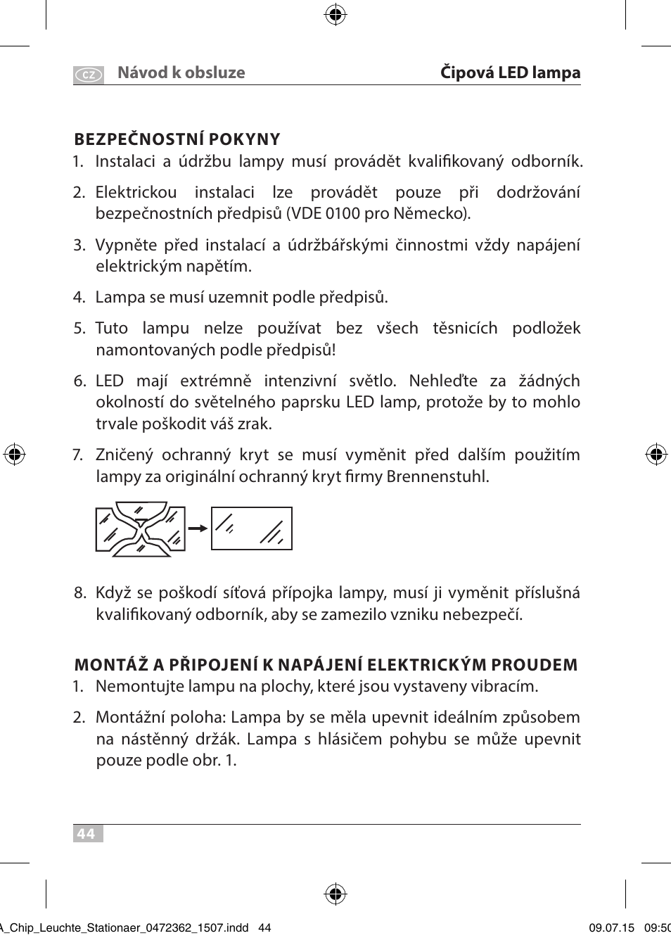 Brennenstuhl Chip LED Light L CN 110 IP65 10W 700lm Energy efficiency class A User Manual | Page 44 / 104