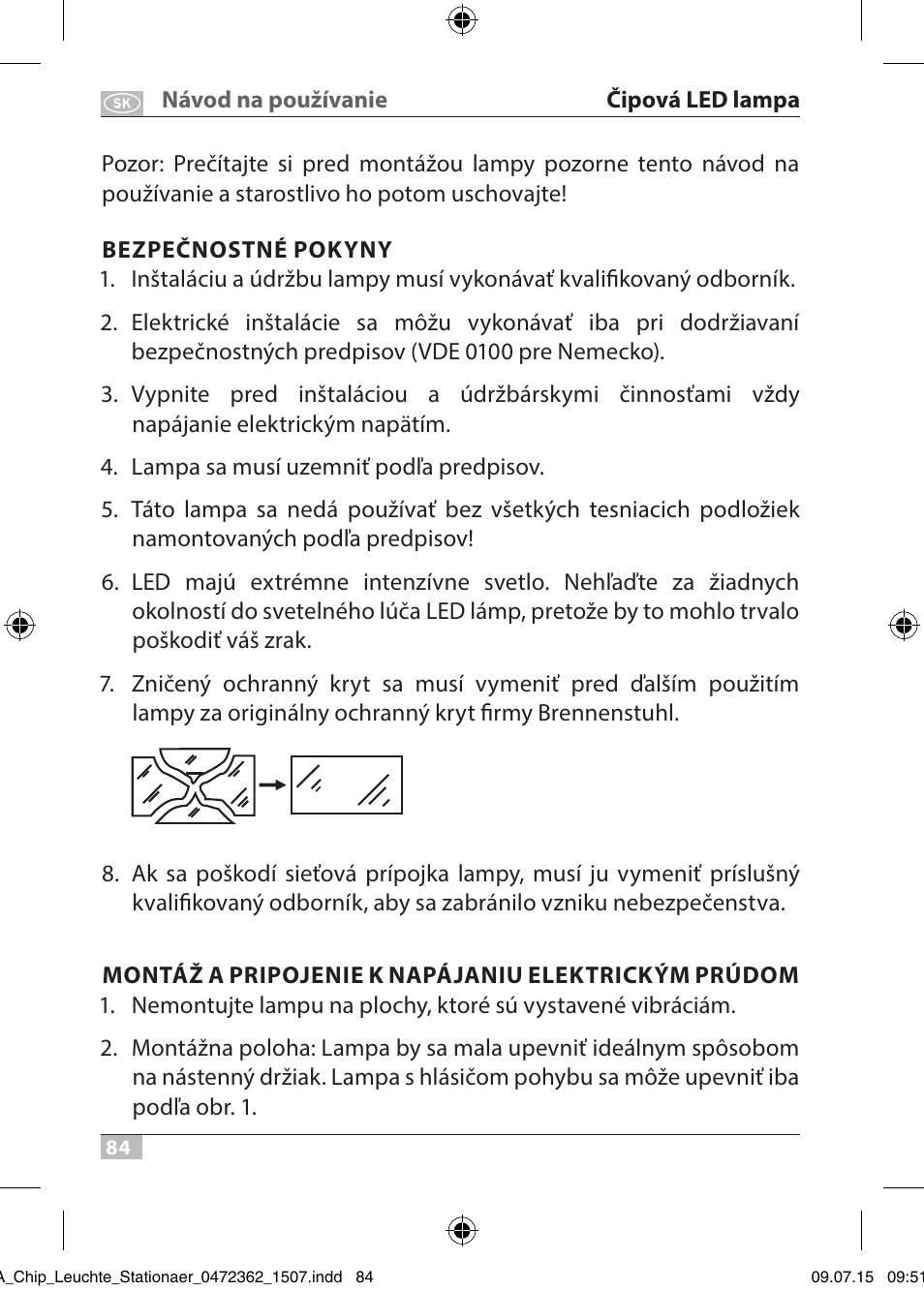 Brennenstuhl Chip LED Light L CN 110 IP65 10W 700lm Energy efficiency class A User Manual | Page 84 / 104