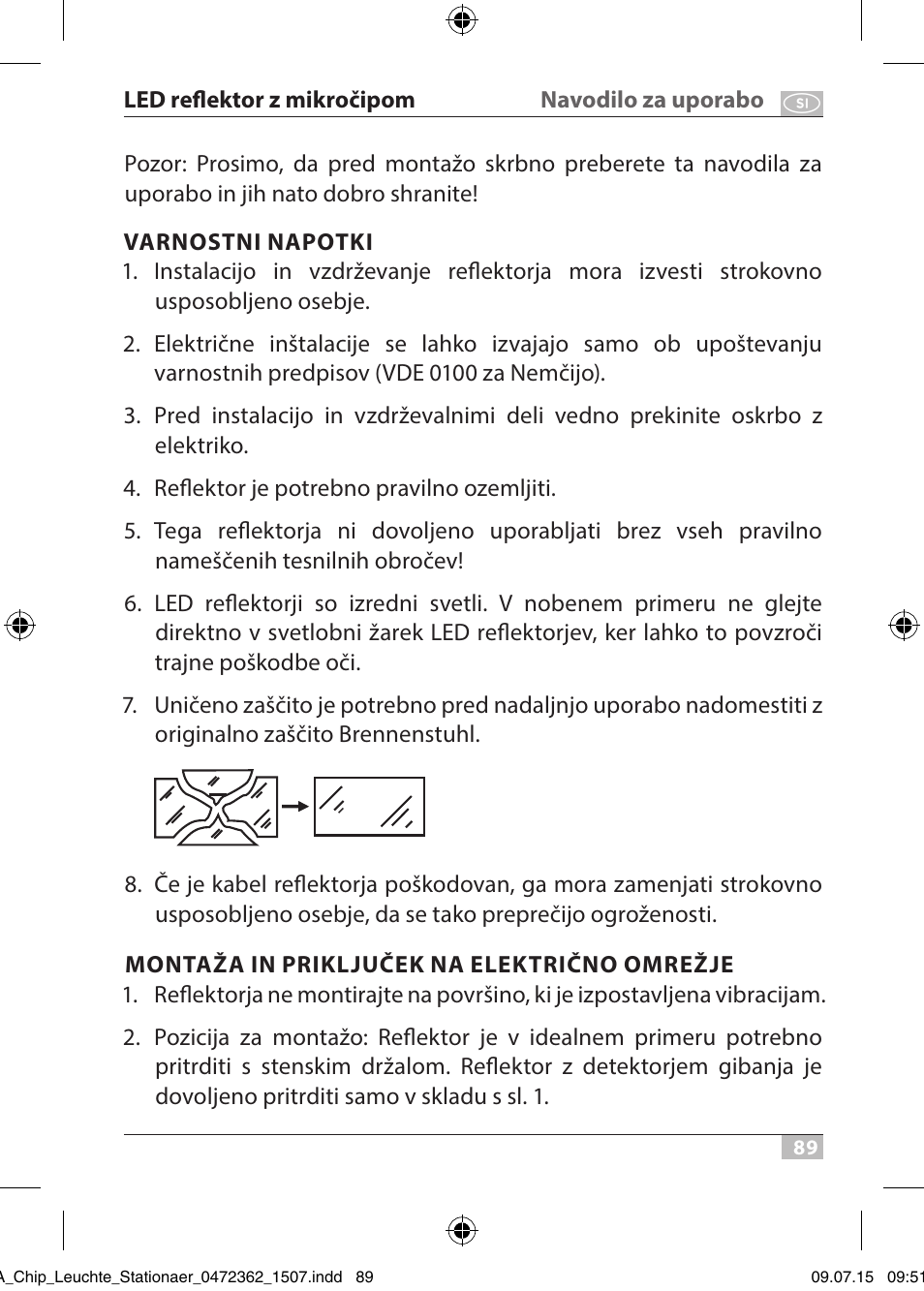 Brennenstuhl Chip LED Light L CN 110 IP65 10W 700lm Energy efficiency class A User Manual | Page 89 / 104