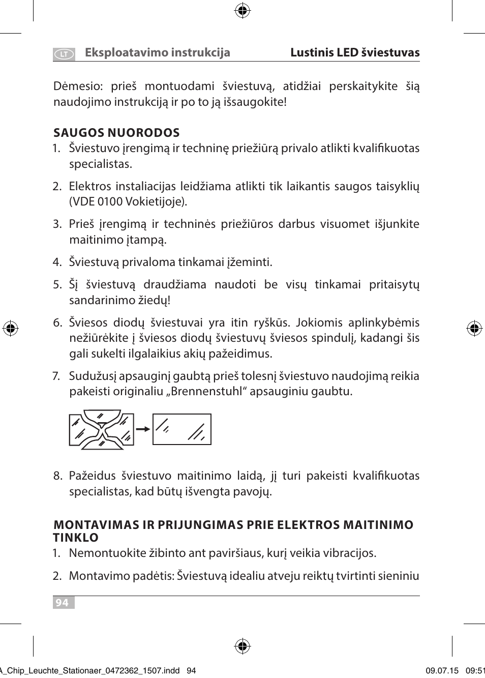 Brennenstuhl Chip LED Light L CN 110 IP65 10W 700lm Energy efficiency class A User Manual | Page 94 / 104