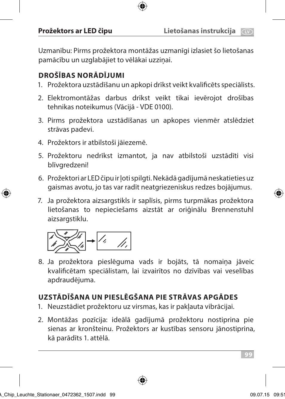 Brennenstuhl Chip LED Light L CN 110 IP65 10W 700lm Energy efficiency class A User Manual | Page 99 / 104