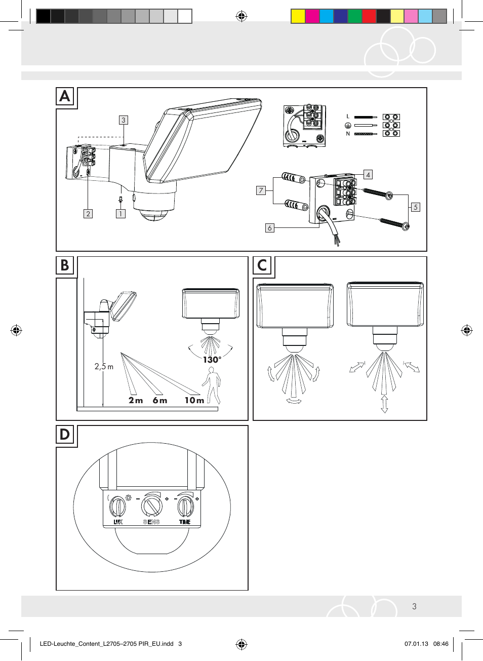 Ac d b | Brennenstuhl Power LED Lamp L2705 IP44 27x0,5W 1080lm Energy efficiency class A User Manual | Page 3 / 72