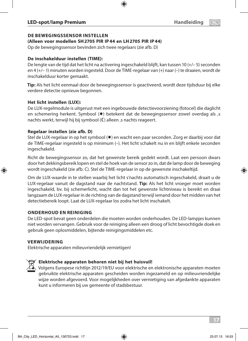 Brennenstuhl High Performance LED Lamp L903 IP55 9x3W 1675lm white Energy efficiency class A User Manual | Page 17 / 84