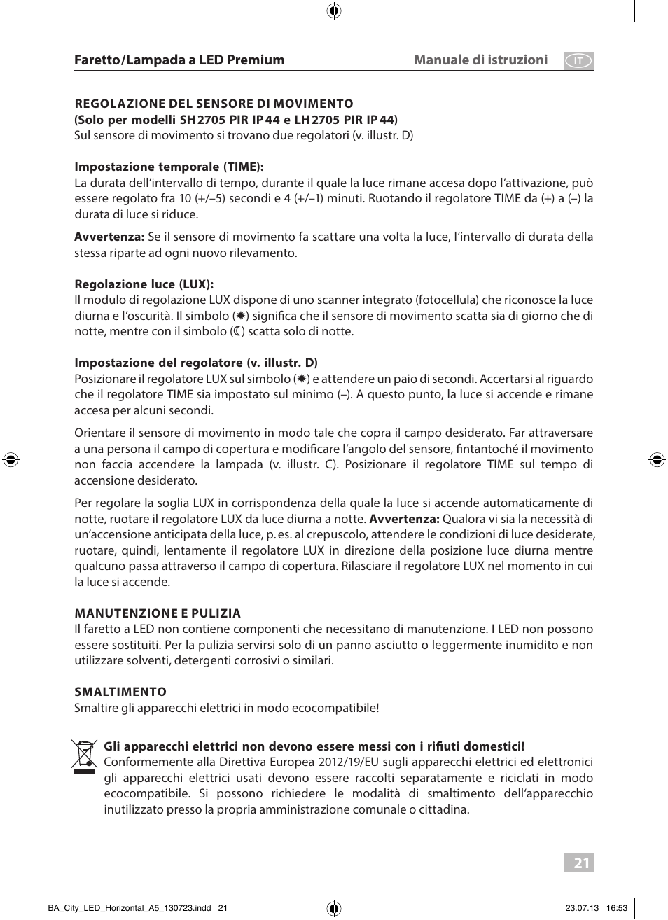 Brennenstuhl High Performance LED Lamp L903 IP55 9x3W 1675lm white Energy efficiency class A User Manual | Page 21 / 84