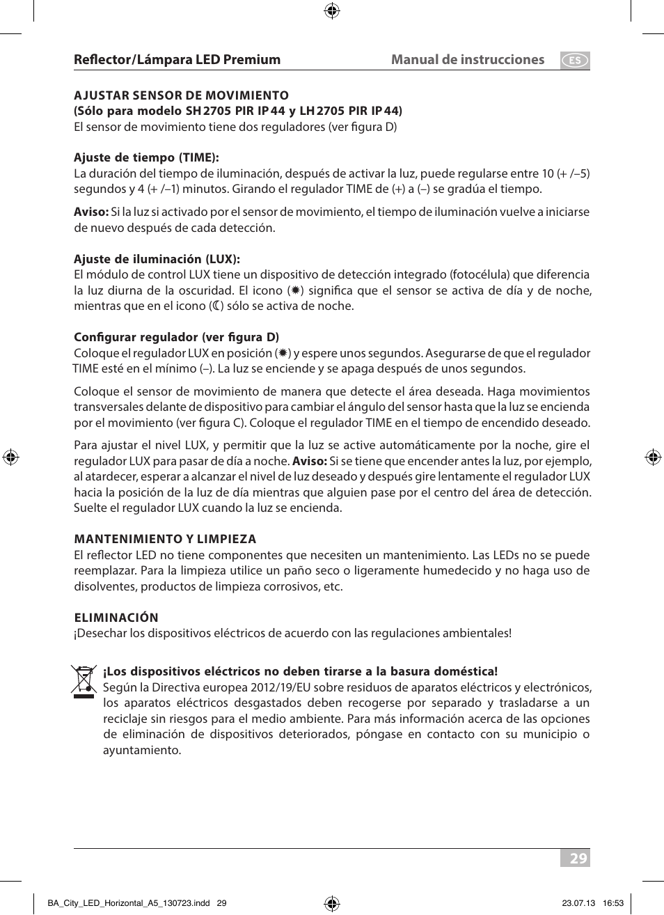 Brennenstuhl High Performance LED Lamp L903 IP55 9x3W 1675lm white Energy efficiency class A User Manual | Page 29 / 84