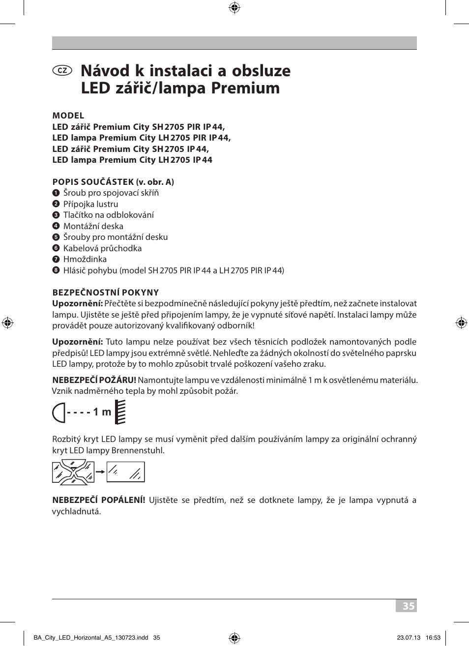 Brennenstuhl High Performance LED Lamp L903 IP55 9x3W 1675lm white Energy efficiency class A User Manual | Page 35 / 84
