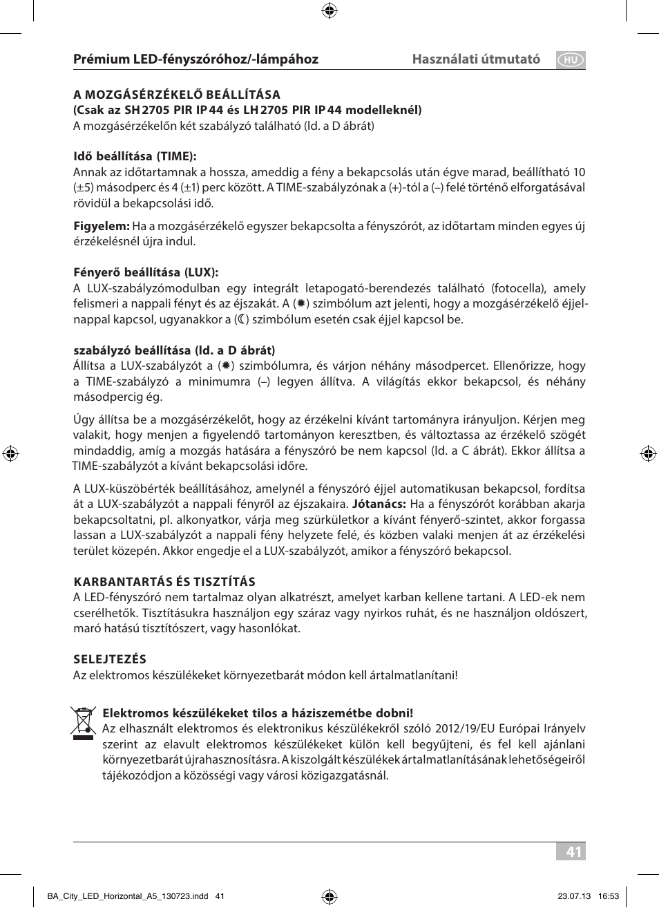 Brennenstuhl High Performance LED Lamp L903 IP55 9x3W 1675lm white Energy efficiency class A User Manual | Page 41 / 84