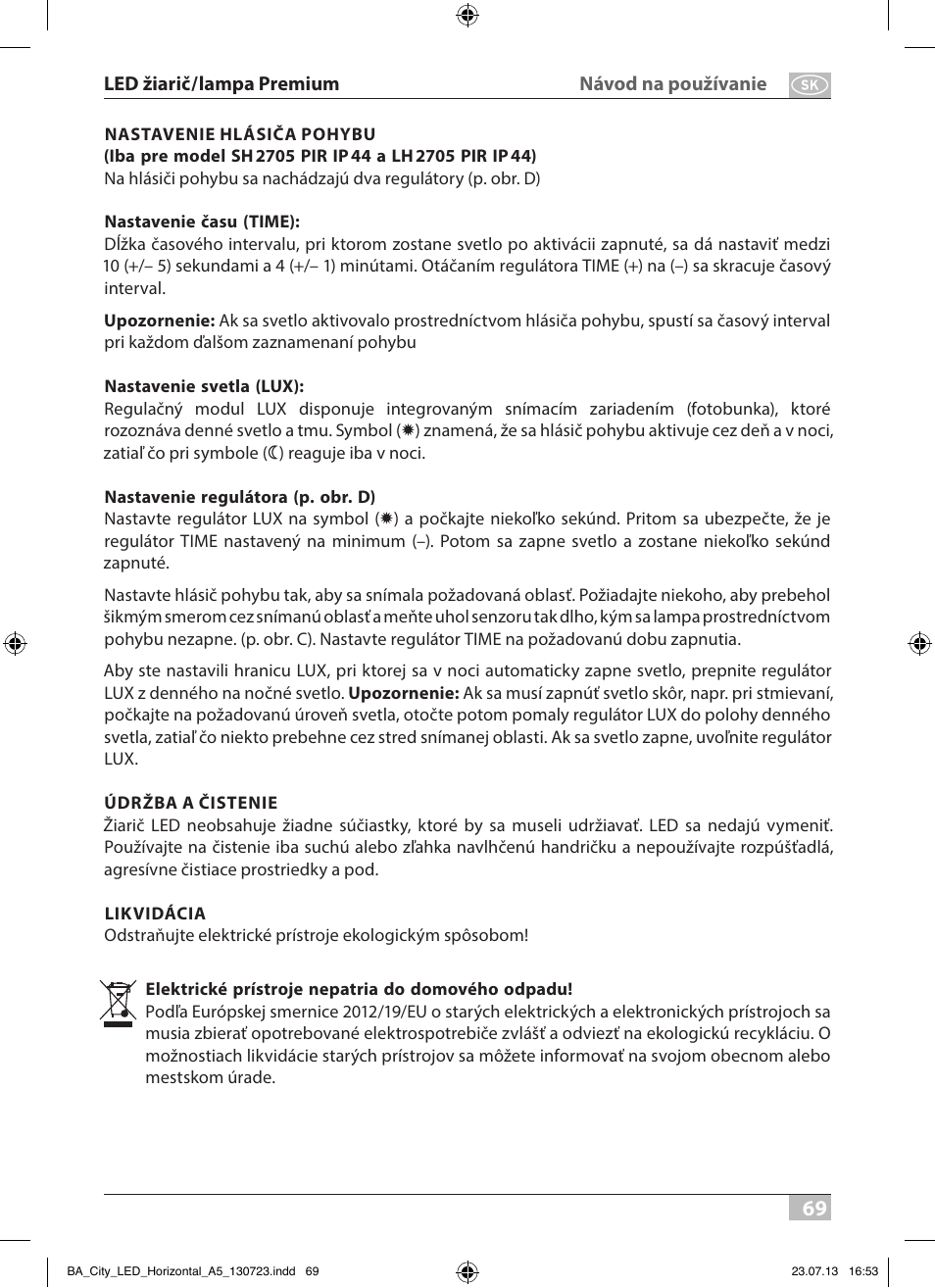 Brennenstuhl High Performance LED Lamp L903 IP55 9x3W 1675lm white Energy efficiency class A User Manual | Page 69 / 84