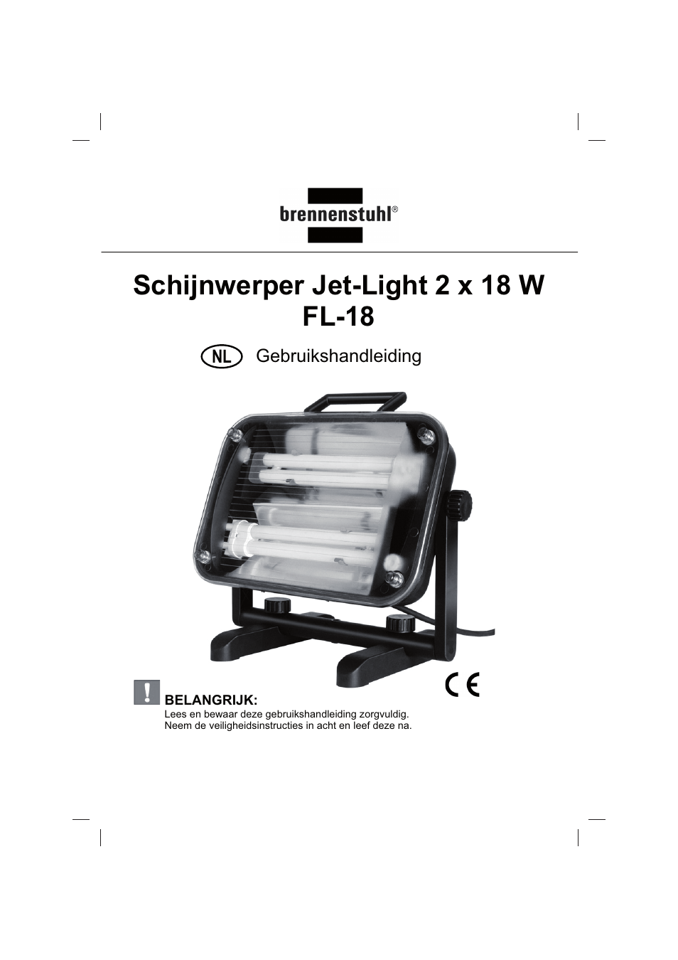 Gebruikshandleiding | Brennenstuhl Flat Light Jet-Light 36Watt IP44 5m H07RN-F 2x1,0 2x18W 2x1200lm Energy efficiency class B User Manual | Page 18 / 64