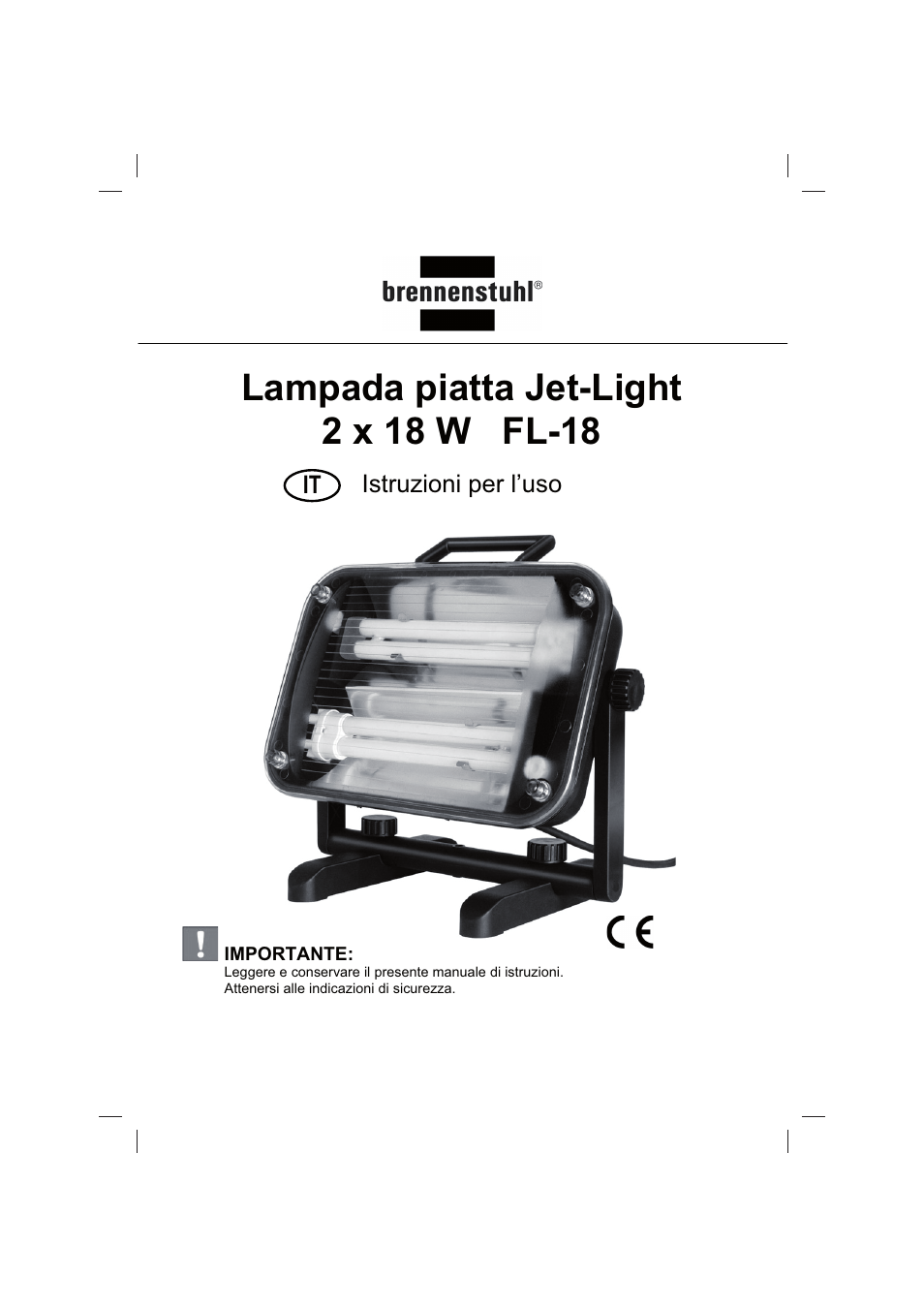 Istruzioni per l’uso | Brennenstuhl Flat Light Jet-Light 36Watt IP44 5m H07RN-F 2x1,0 2x18W 2x1200lm Energy efficiency class B User Manual | Page 23 / 64