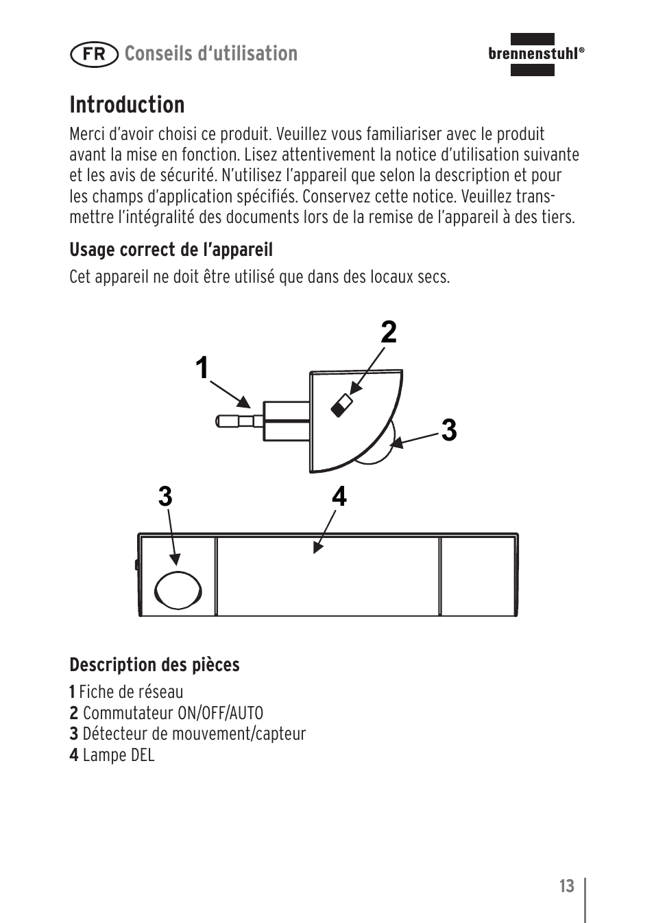 Brennenstuhl LED Nightlight NL 9 with PIR sensor and twilight sensor User Manual | Page 13 / 48