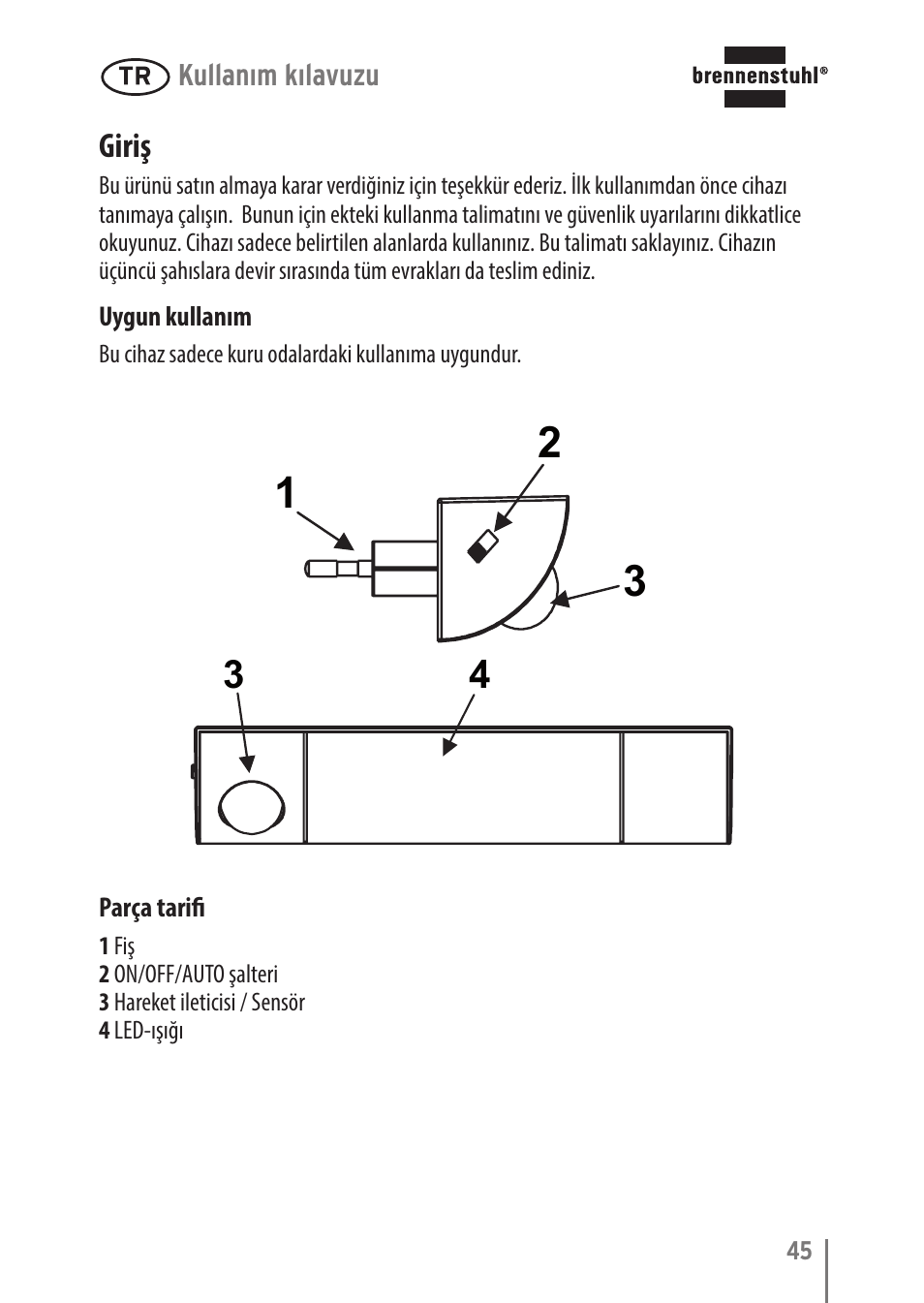 Brennenstuhl LED Nightlight NL 9 with PIR sensor and twilight sensor User Manual | Page 45 / 48