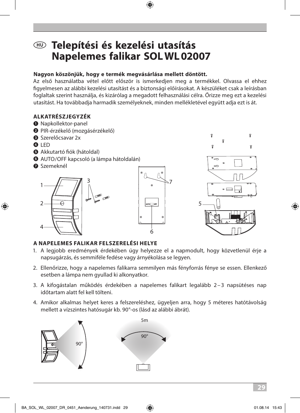 Brennenstuhl Solar LED External Light SOL WL 02007 2xLED 30lm Colour Stainless steel User Manual | Page 29 / 32