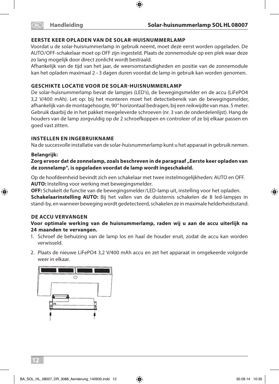 Brennenstuhl House Number Solar SOL HL 08007 User Manual | Page 12 / 32