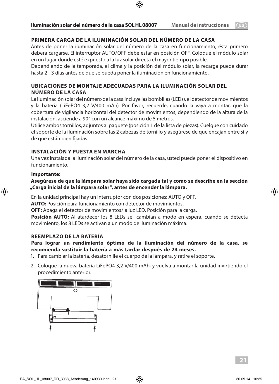 Brennenstuhl House Number Solar SOL HL 08007 User Manual | Page 21 / 32