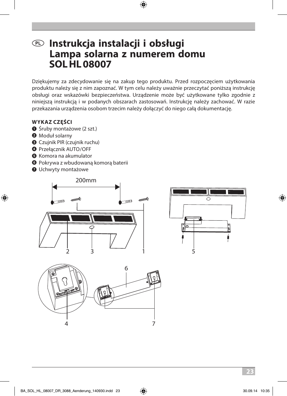 Brennenstuhl House Number Solar SOL HL 08007 User Manual | Page 23 / 32