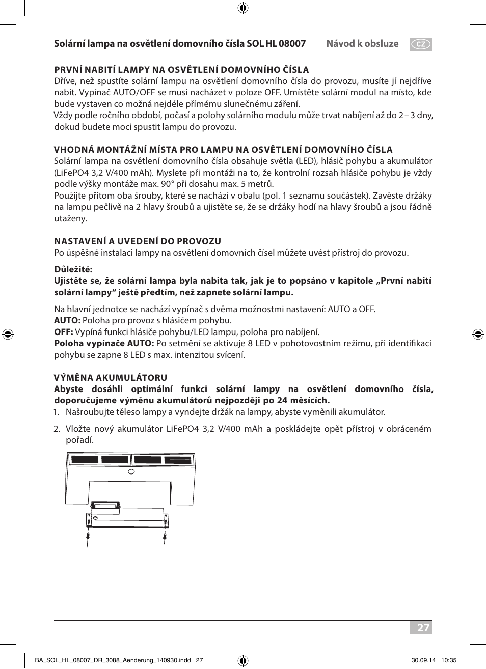 Brennenstuhl House Number Solar SOL HL 08007 User Manual | Page 27 / 32