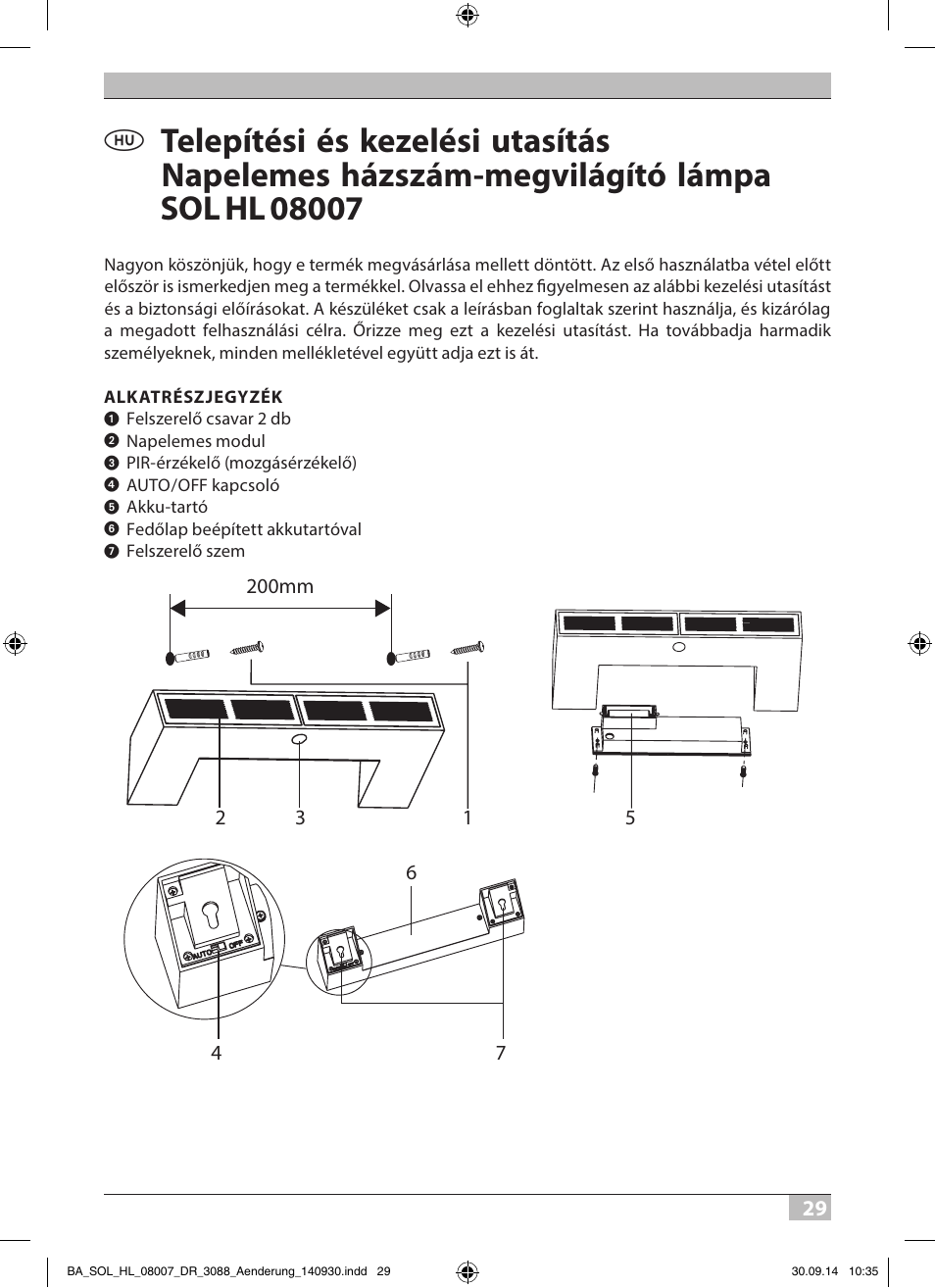 Brennenstuhl House Number Solar SOL HL 08007 User Manual | Page 29 / 32