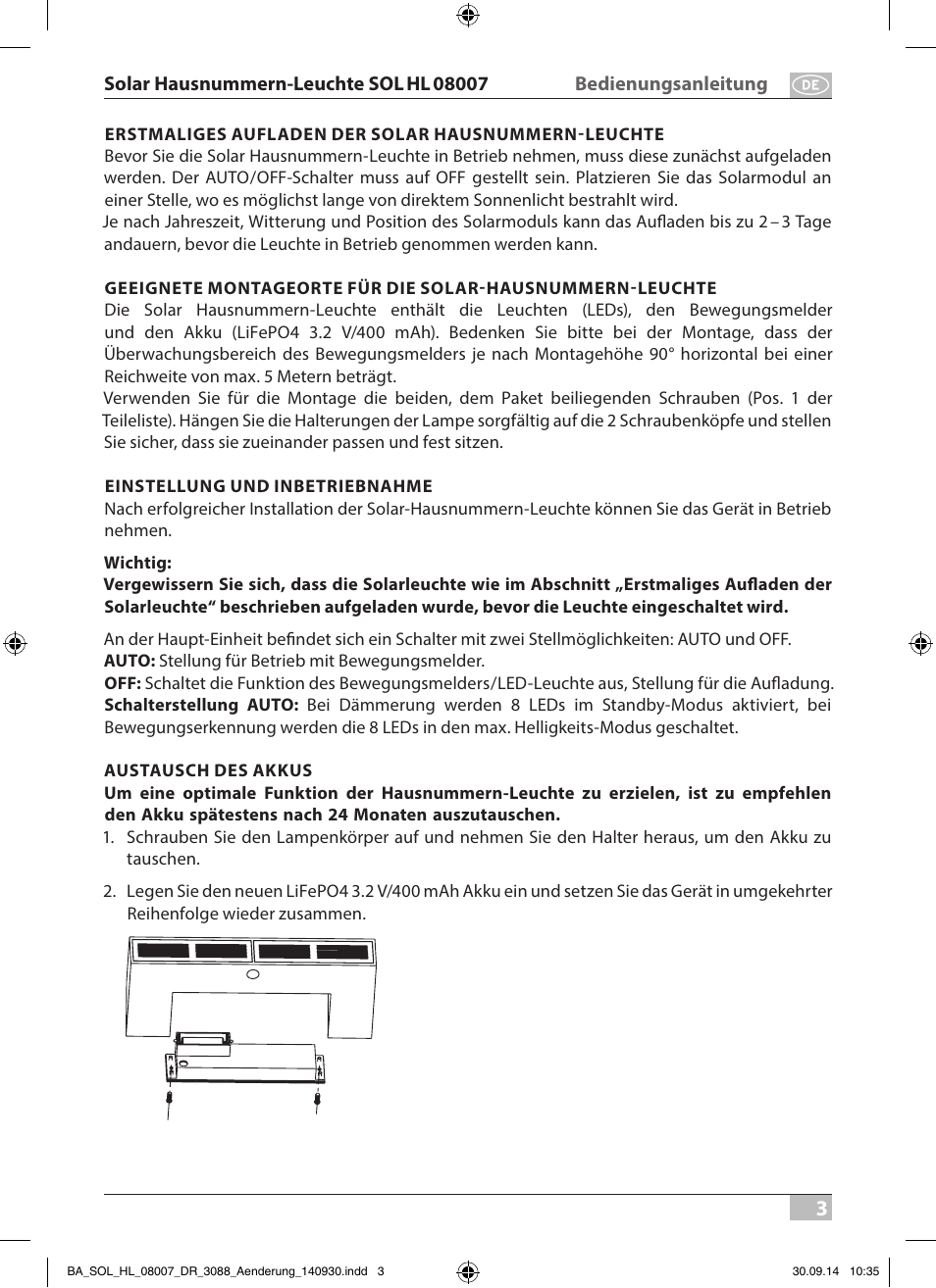 Brennenstuhl House Number Solar SOL HL 08007 User Manual | Page 3 / 32