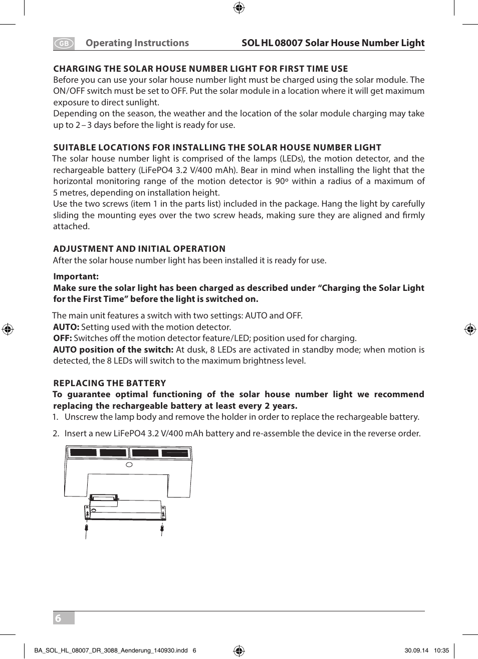 Brennenstuhl House Number Solar SOL HL 08007 User Manual | Page 6 / 32