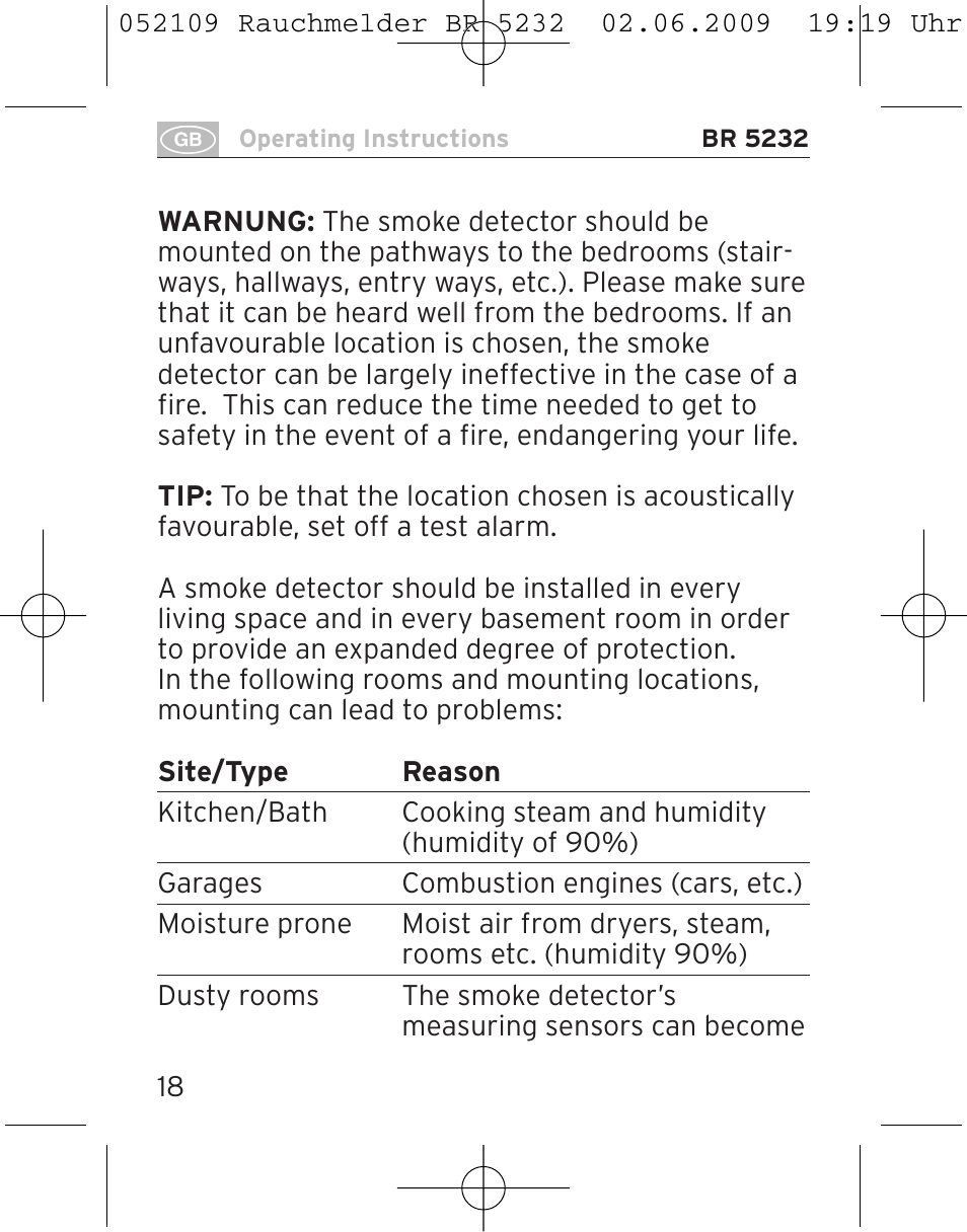 Brennenstuhl Smoke Alarm BR 5232 connect 230V User Manual | Page 18 / 104