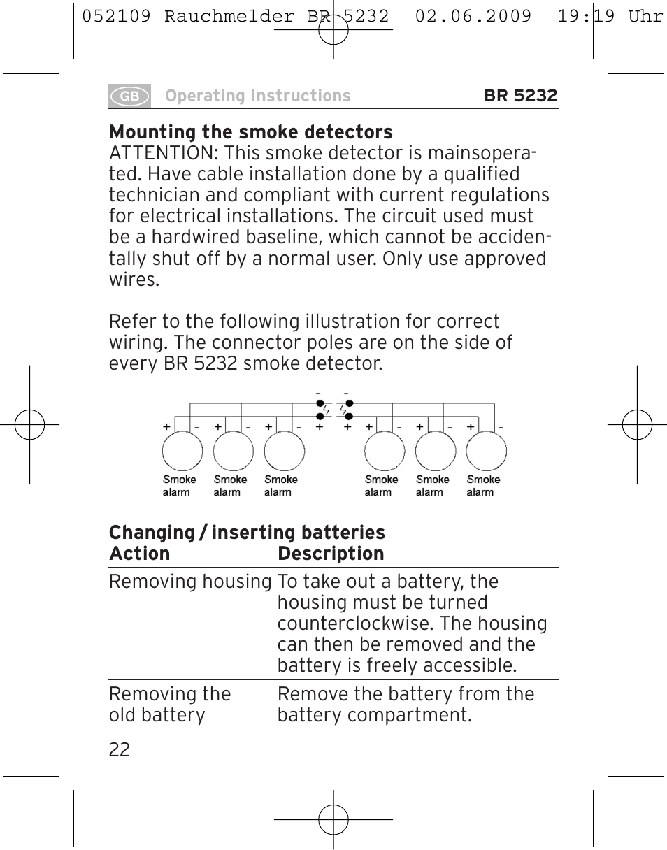 Brennenstuhl Smoke Alarm BR 5232 connect 230V User Manual | Page 22 / 104