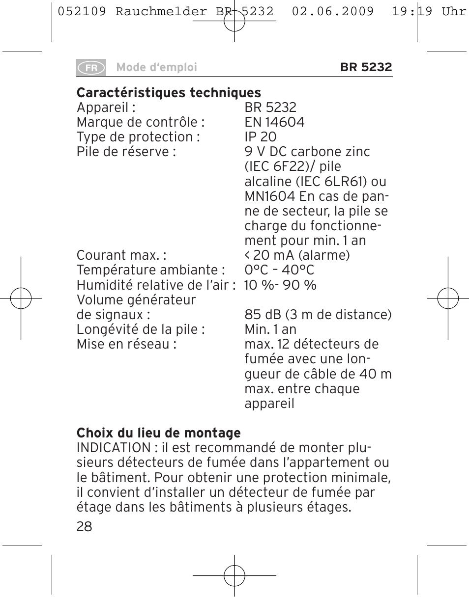Brennenstuhl Smoke Alarm BR 5232 connect 230V User Manual | Page 28 / 104