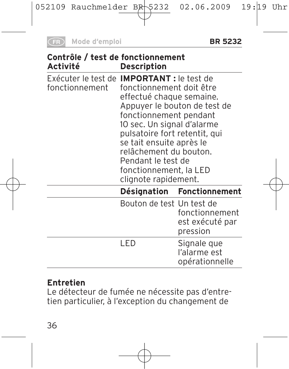 Brennenstuhl Smoke Alarm BR 5232 connect 230V User Manual | Page 36 / 104