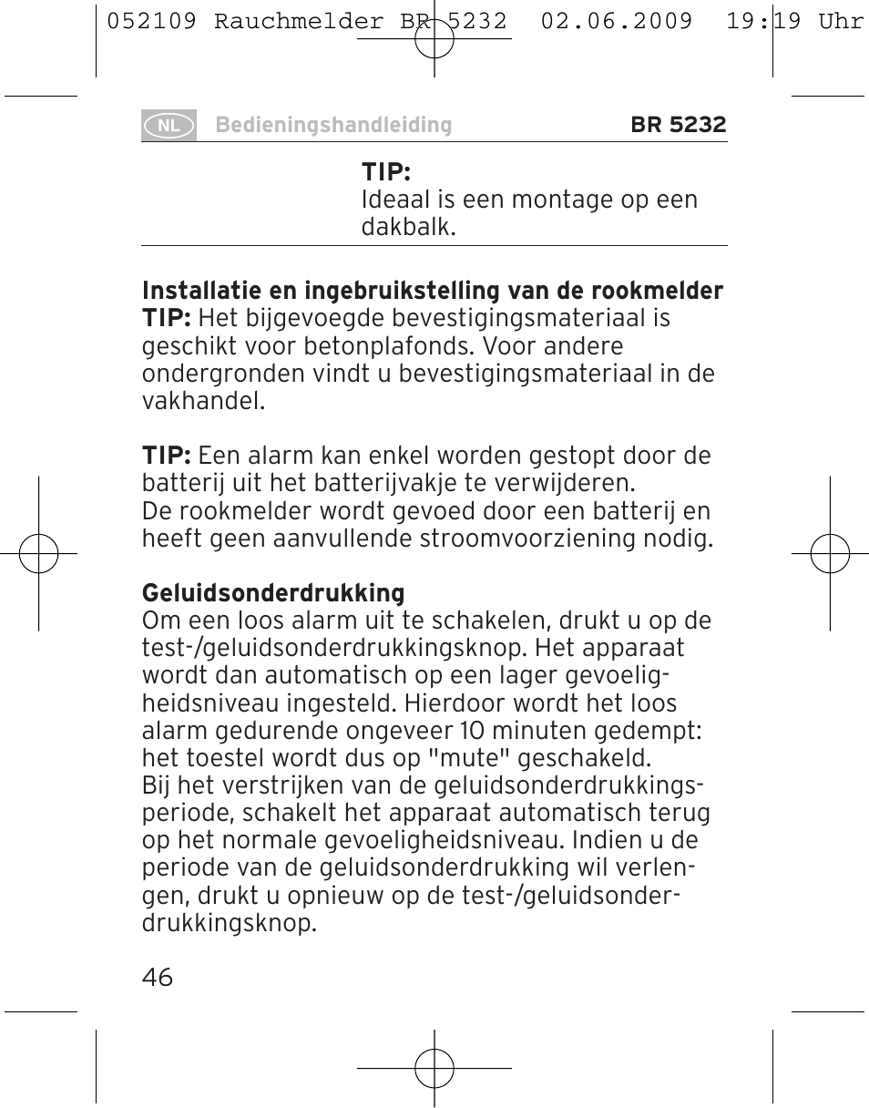 Brennenstuhl Smoke Alarm BR 5232 connect 230V User Manual | Page 46 / 104