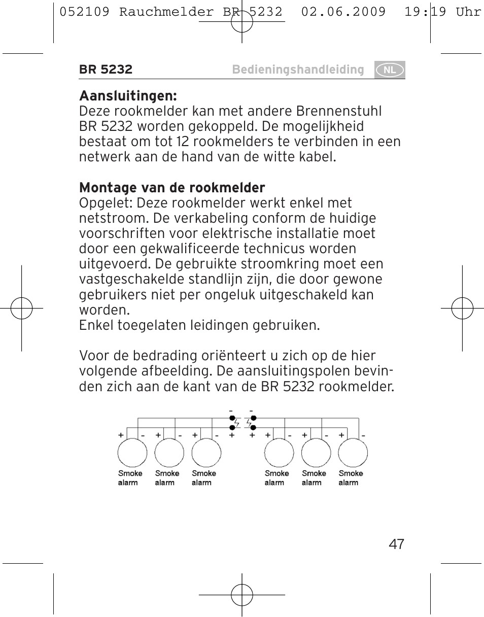 Brennenstuhl Smoke Alarm BR 5232 connect 230V User Manual | Page 47 / 104