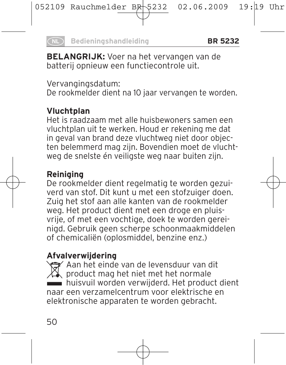 Brennenstuhl Smoke Alarm BR 5232 connect 230V User Manual | Page 50 / 104