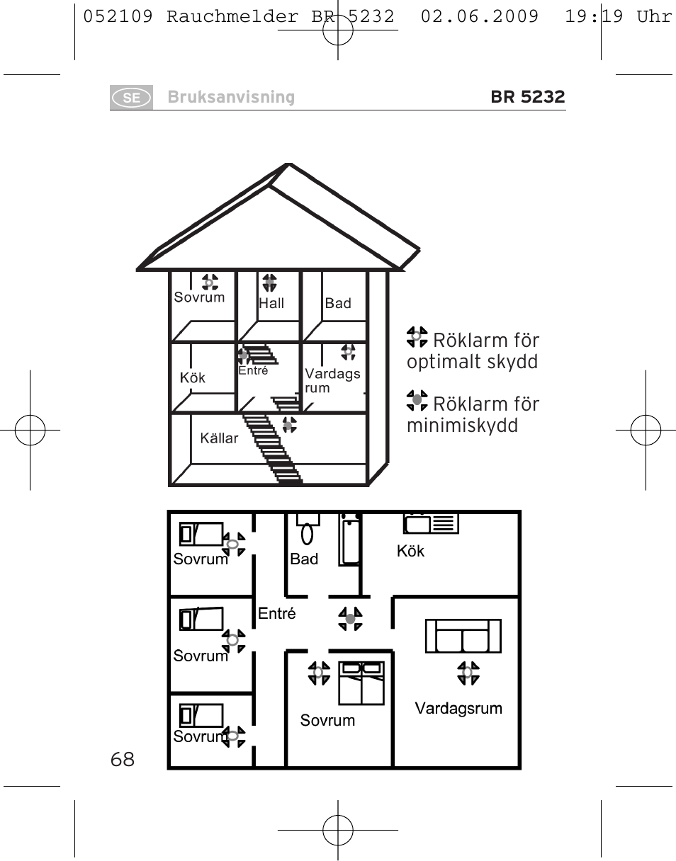 Brennenstuhl Smoke Alarm BR 5232 connect 230V User Manual | Page 68 / 104