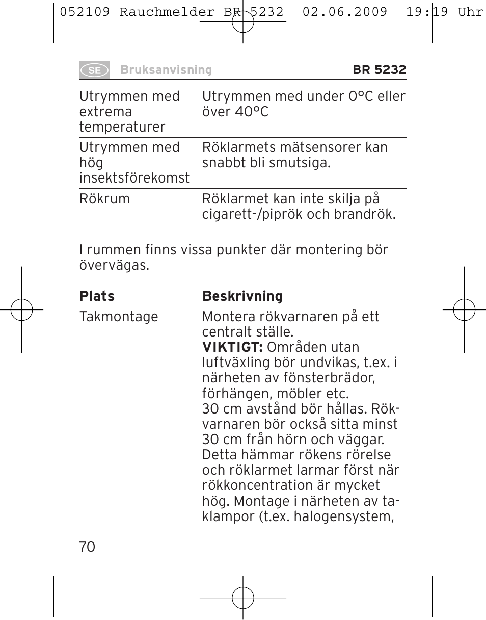 Brennenstuhl Smoke Alarm BR 5232 connect 230V User Manual | Page 70 / 104