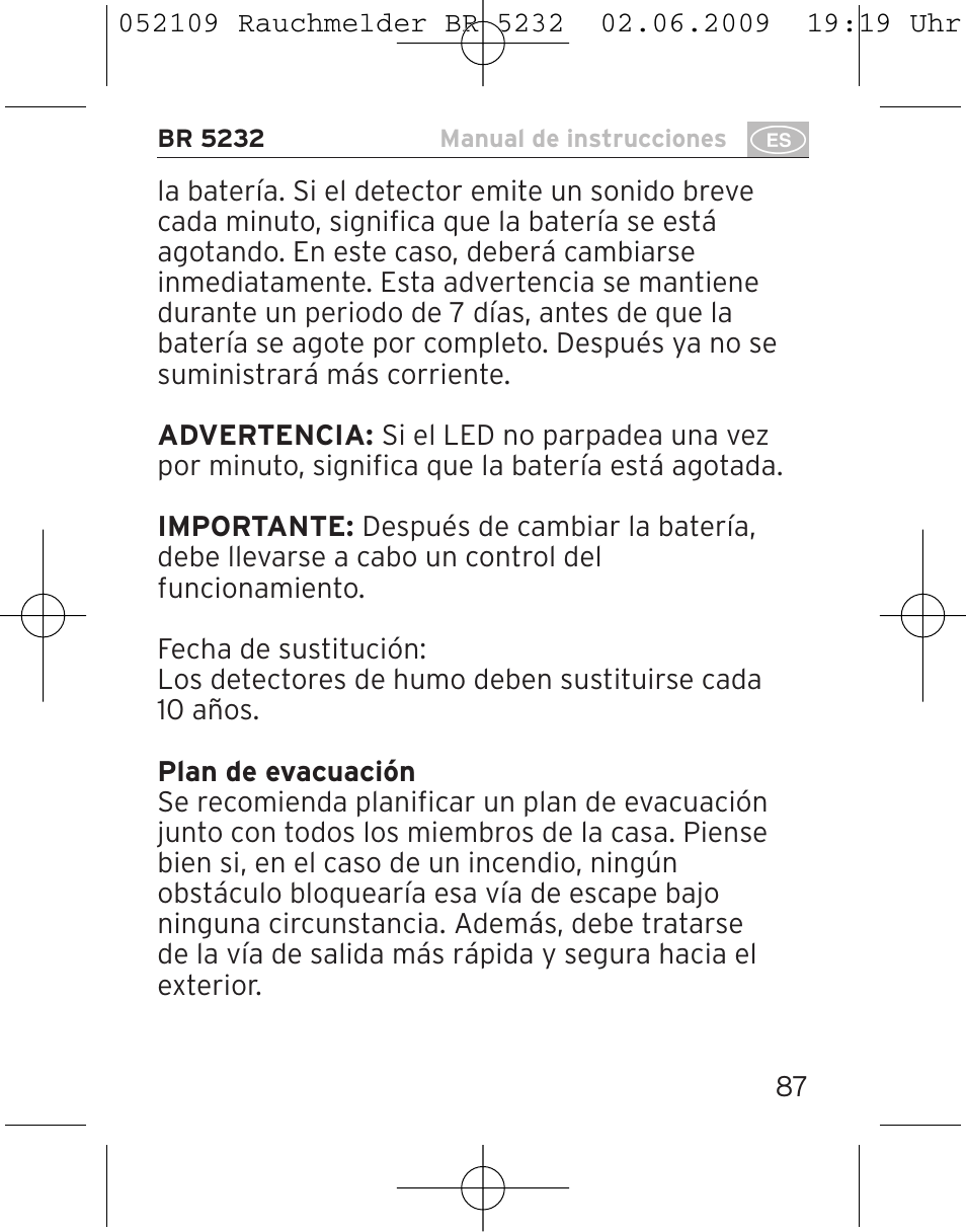 Brennenstuhl Smoke Alarm BR 5232 connect 230V User Manual | Page 87 / 104