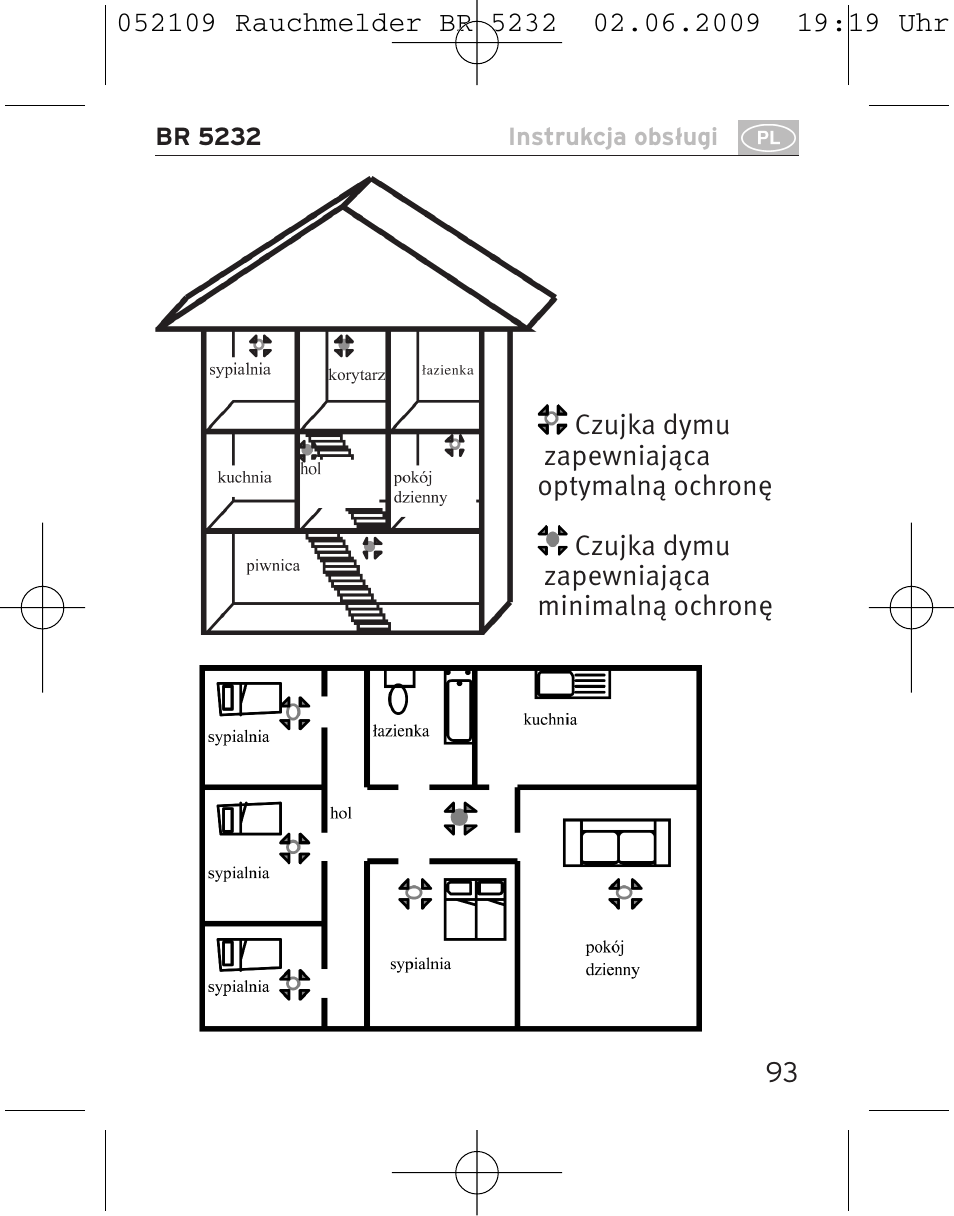 Brennenstuhl Smoke Alarm BR 5232 connect 230V User Manual | Page 93 / 104