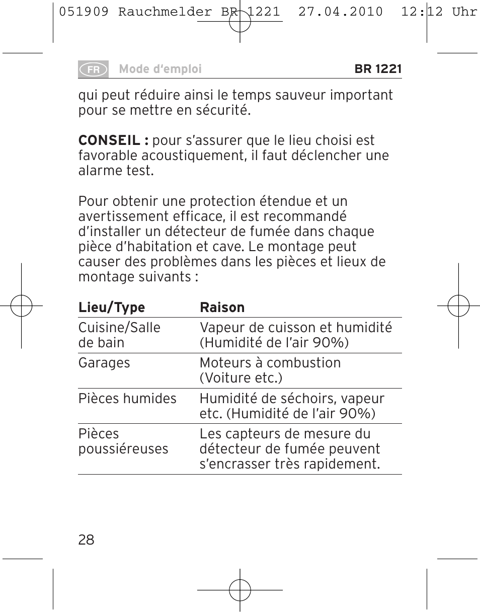 Brennenstuhl Smoke Alarm BR 1221 longlife User Manual | Page 28 / 100