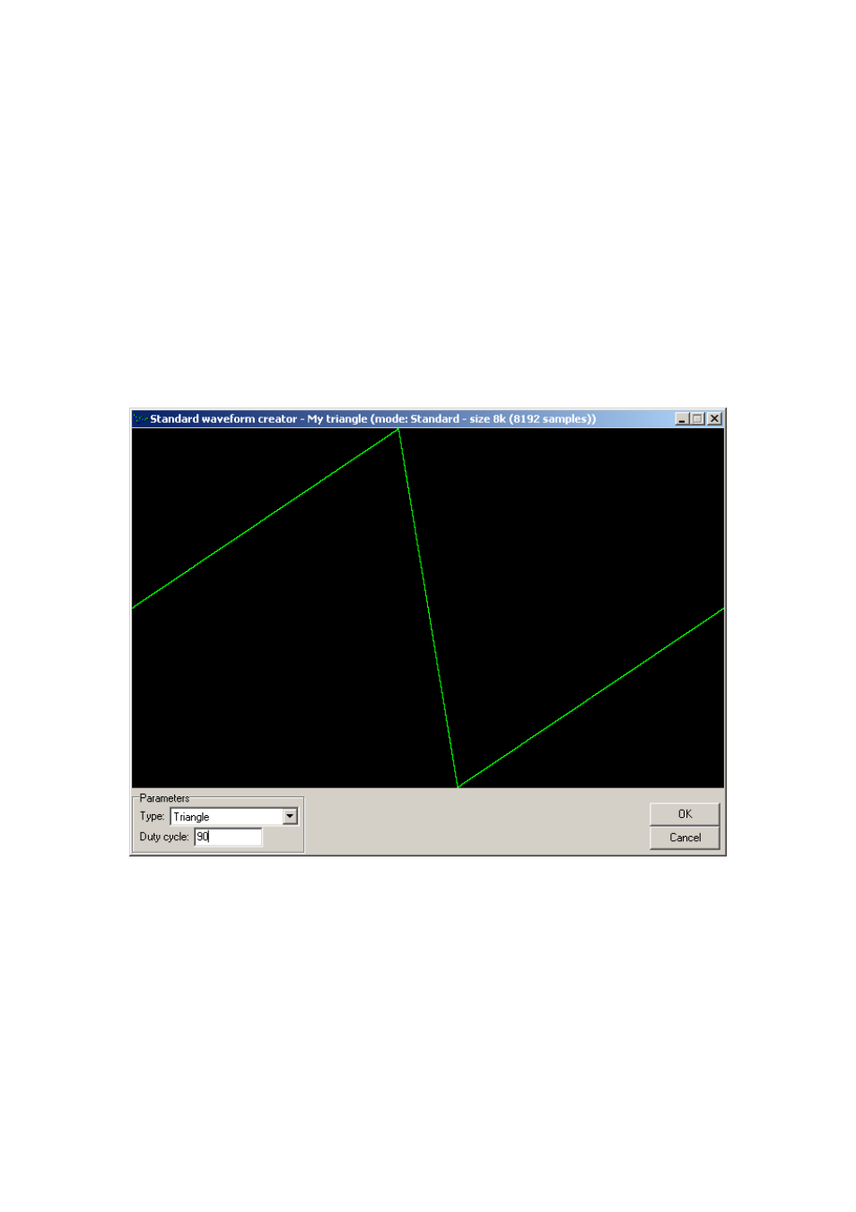 Waveform editors, 1 standard waveform editor, The math editor | 1 standard waveform editor 5.2. the math editor, Fig. 5.1.1 .- the standard waveform editor screen | Dataman 530 Series User Manual | Page 25 / 36