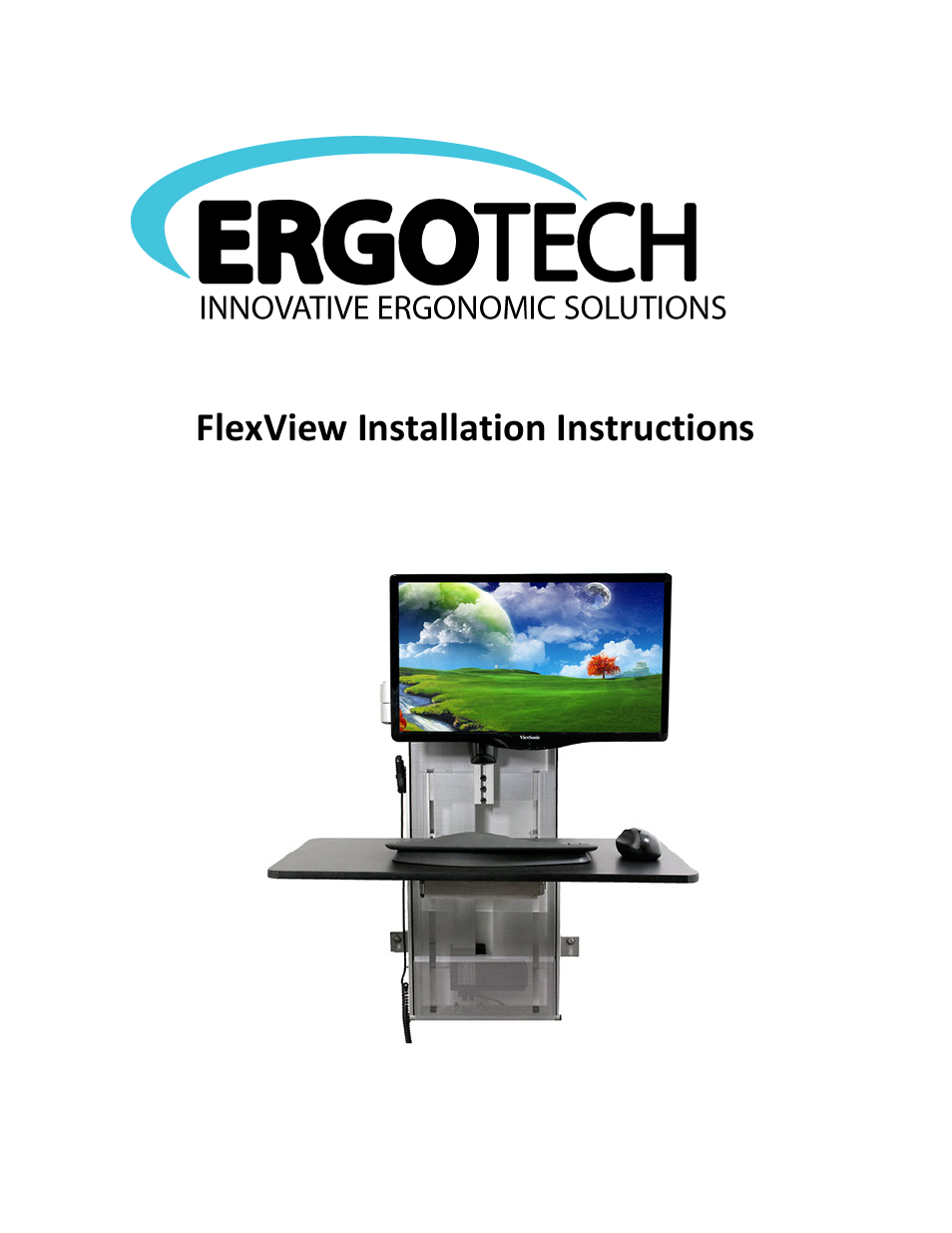 Ergotech One-Touch FlexView User Manual | 13 pages