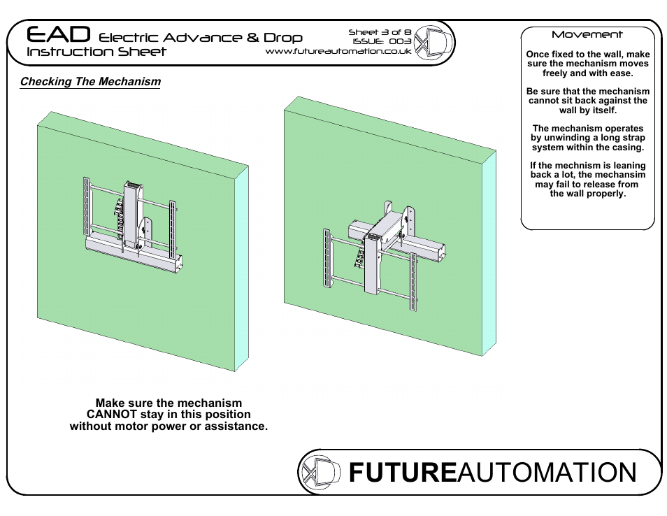Sheet4, Drawing view11, Drawing view12 | Future automation ead, Electric advance & drop instruction sheet | Future Automation EAD User Manual | Page 3 / 8