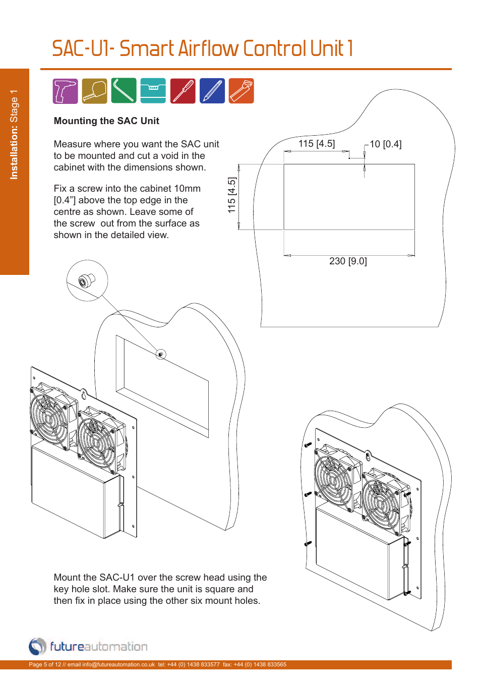 Sac-u1- smart airflow control unit 1 | Future Automation SAC-U1 User Manual | Page 6 / 14