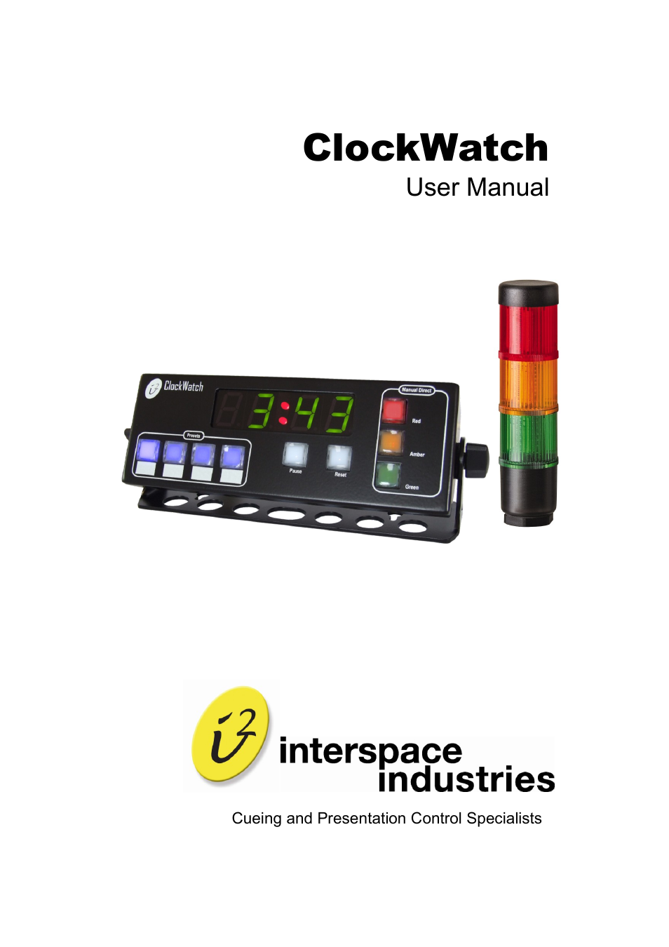 Interspace Industries ClockWatch User Manual | 8 pages