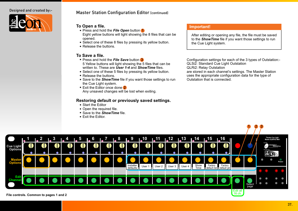 Interspace Industries TheatreCue 16 Way V4 System - 16 Outstations User Manual | Page 37 / 50